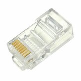 50PCS RJ45 Plug Ethernet aranyozott hálózati csatlakozó